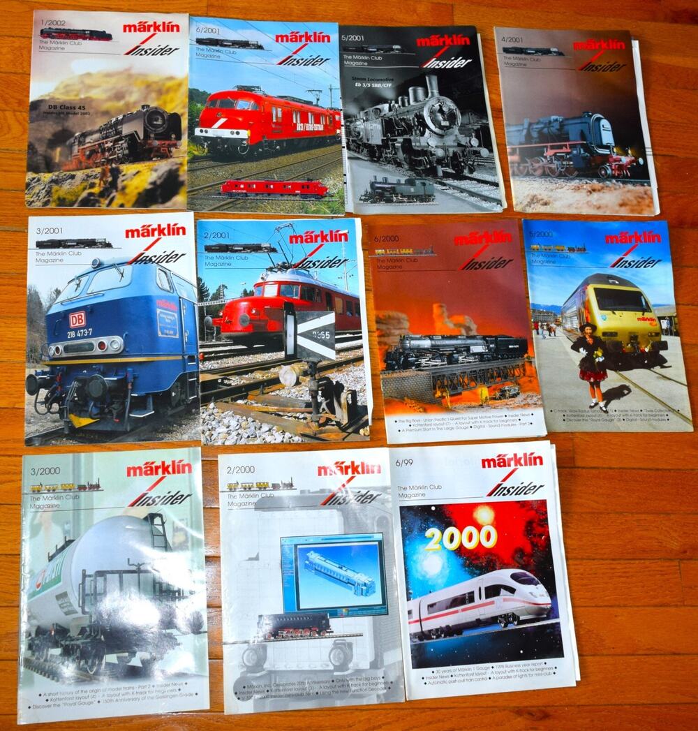Catalogue Marklin Magazine 1999-2002 Telex Insider News Katalog Club Français FR